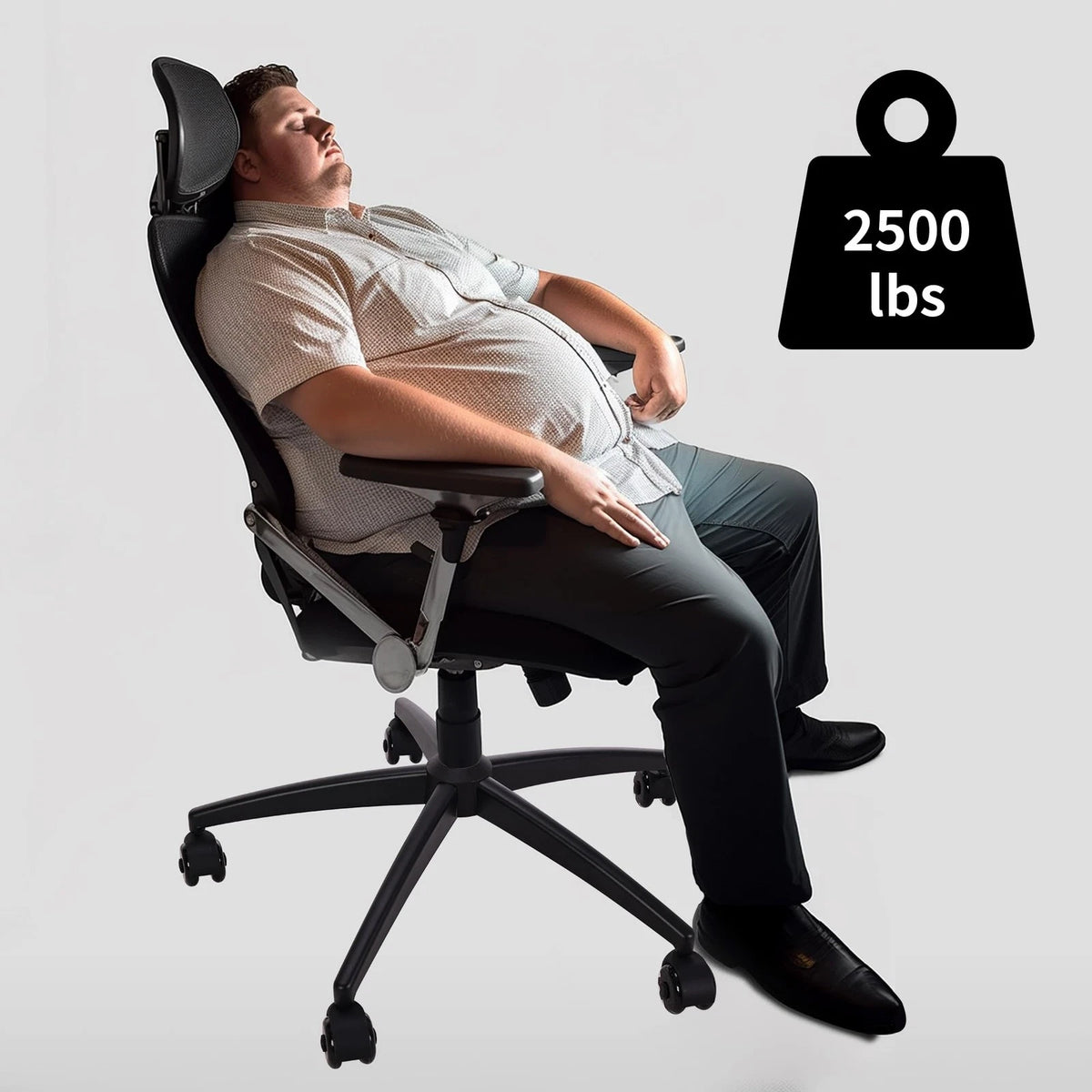 Frassie Office Gaming Chair Metal Base Replacement with 5 Wheels Bell Black