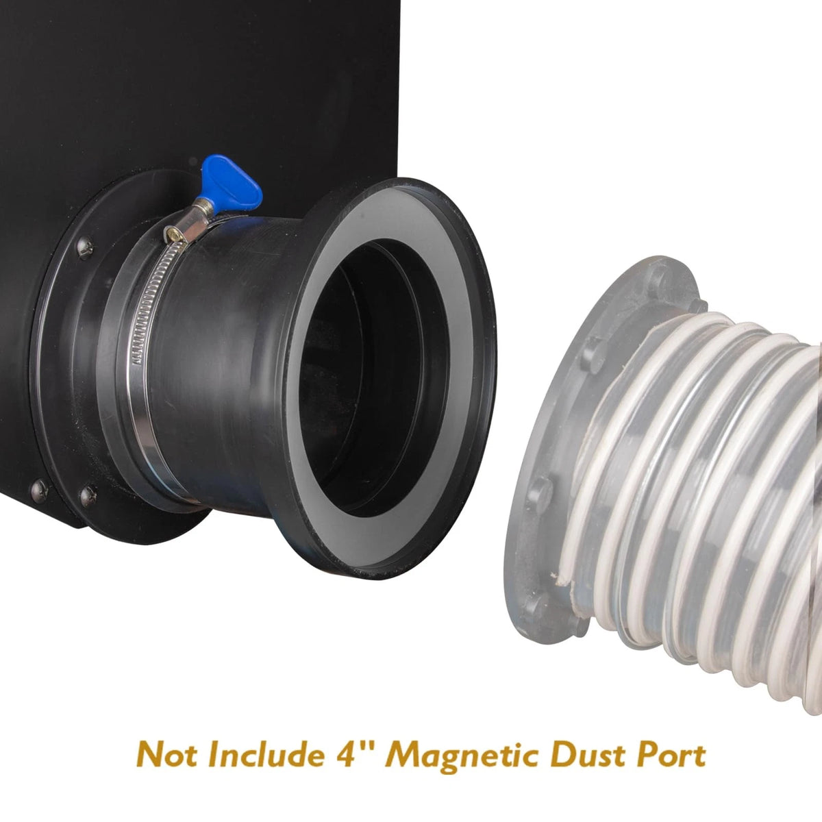 O'SKOOL Magnetic Dust 4" Collection Steel Port Pack W/Rubber Cuff