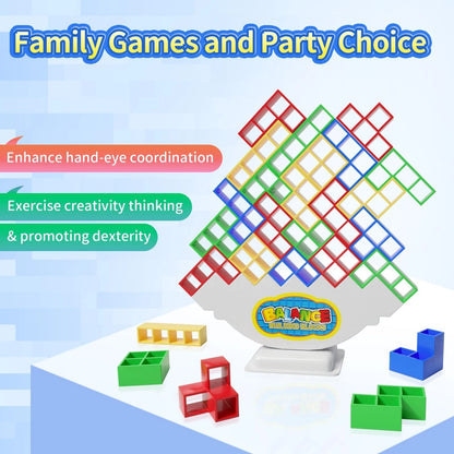 Ziogogco 48 Pcs Game Gifts, Balance Stacking Small, Blue, Red, Green, Yellow