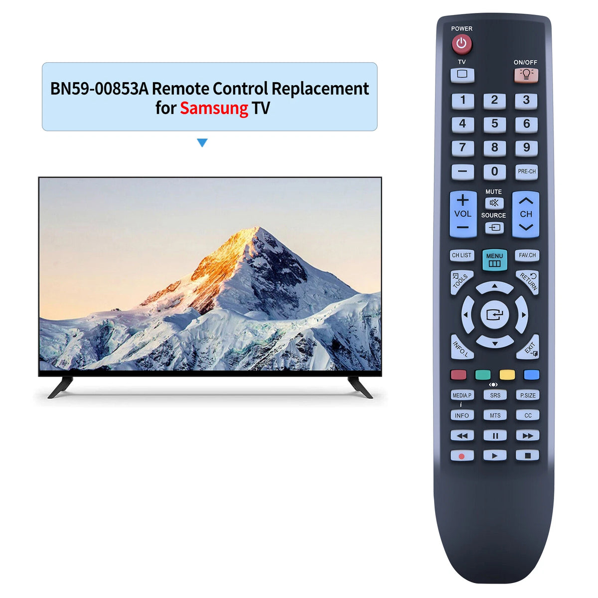 BN59-00853A Remote Control For Samsung TV HLR5668W HLR6168W