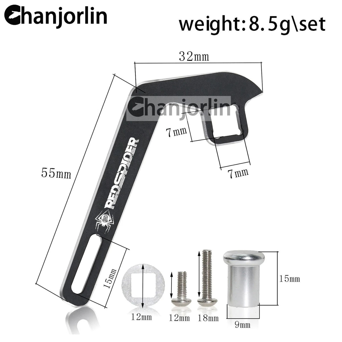 Chanjorlin 1/10 RC Crawler Car TRX-4 Aluminum Transmitter Steering Wheel Red