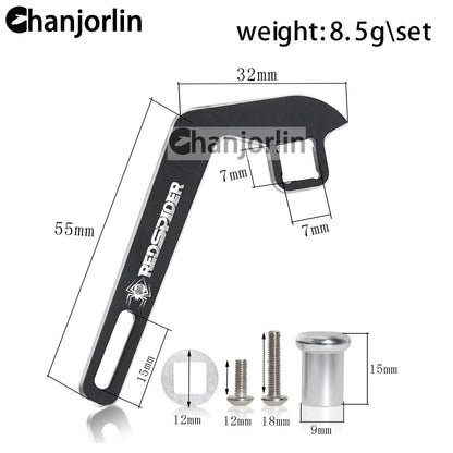 Chanjorlin 1/10 RC Crawler Car TRX-4 Aluminum Transmitter Steering Wheel Red