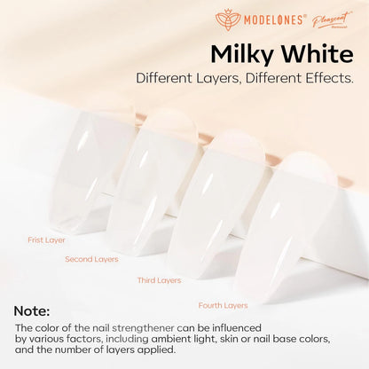 Modelones Nail 0.5 Fl Oz (Pack of 1), A9-Milky White Strengthener Kits