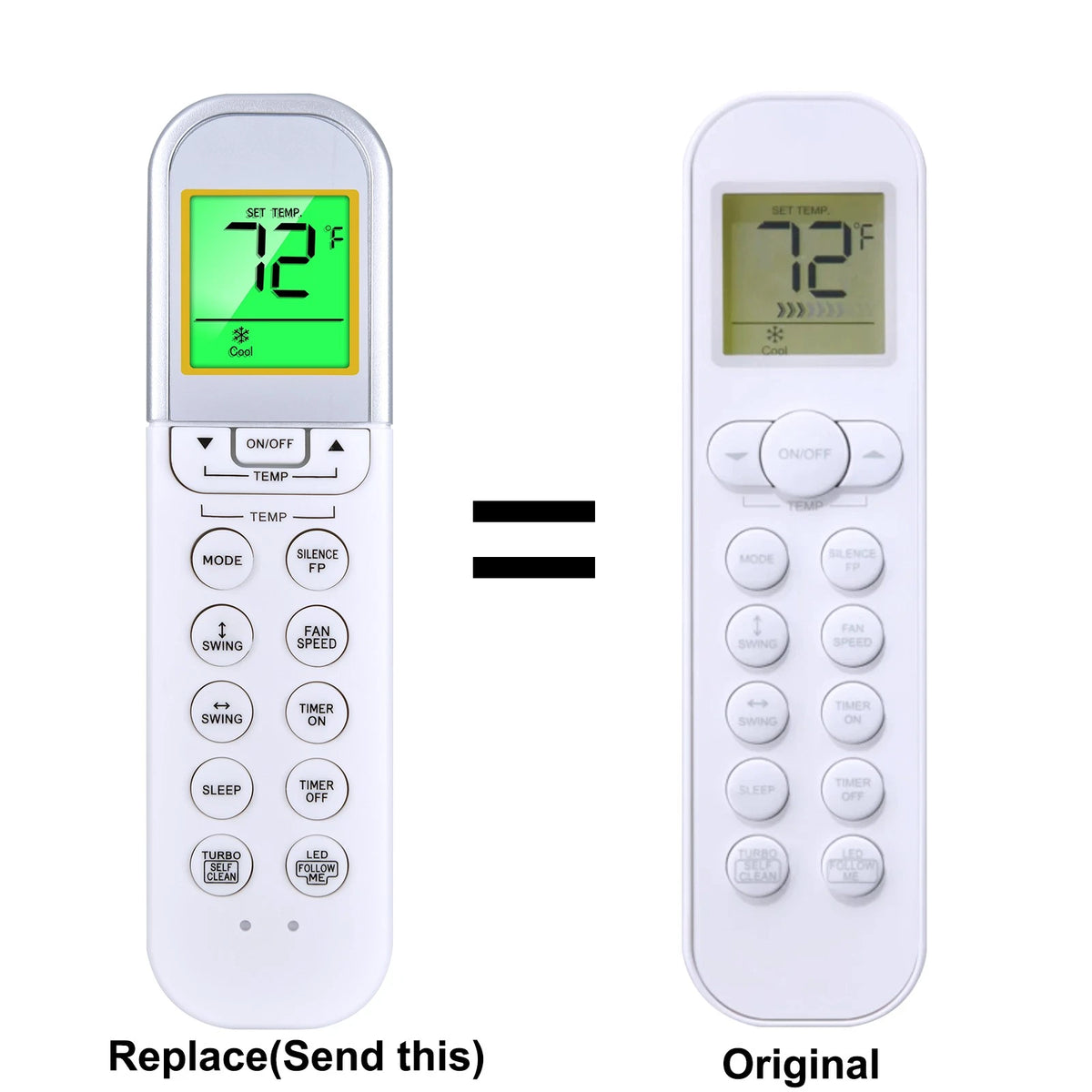 Remote Control For Midea ComfortStar Frigidaire Cooper&Hunter Air Conditioner