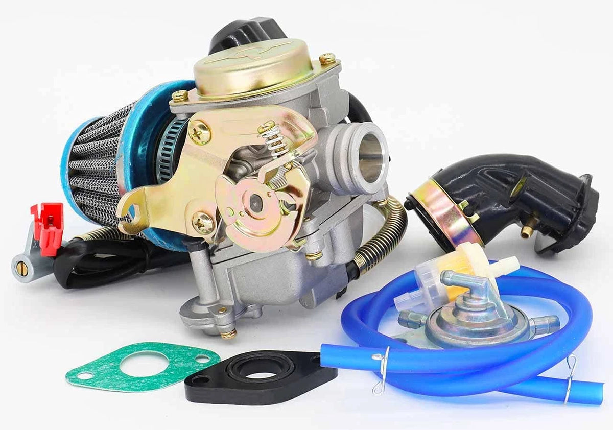 GY6 50CC 49CC Carburetor with Air Filter Intake Manifold Replacement for...