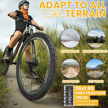 2 Pack Mountain Bike Tire Set,26x1.95-Inch Foldable 26x1.95", 26X1.95