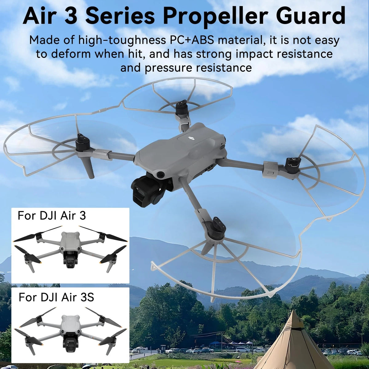 Craznick Propeller Guard for DJI Air 3S/Air 3 Drone Quick Release Prop black