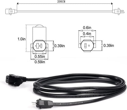 Universal Power Cord for Recliner Chair - 2-Pin 29V 2A Cord, Black