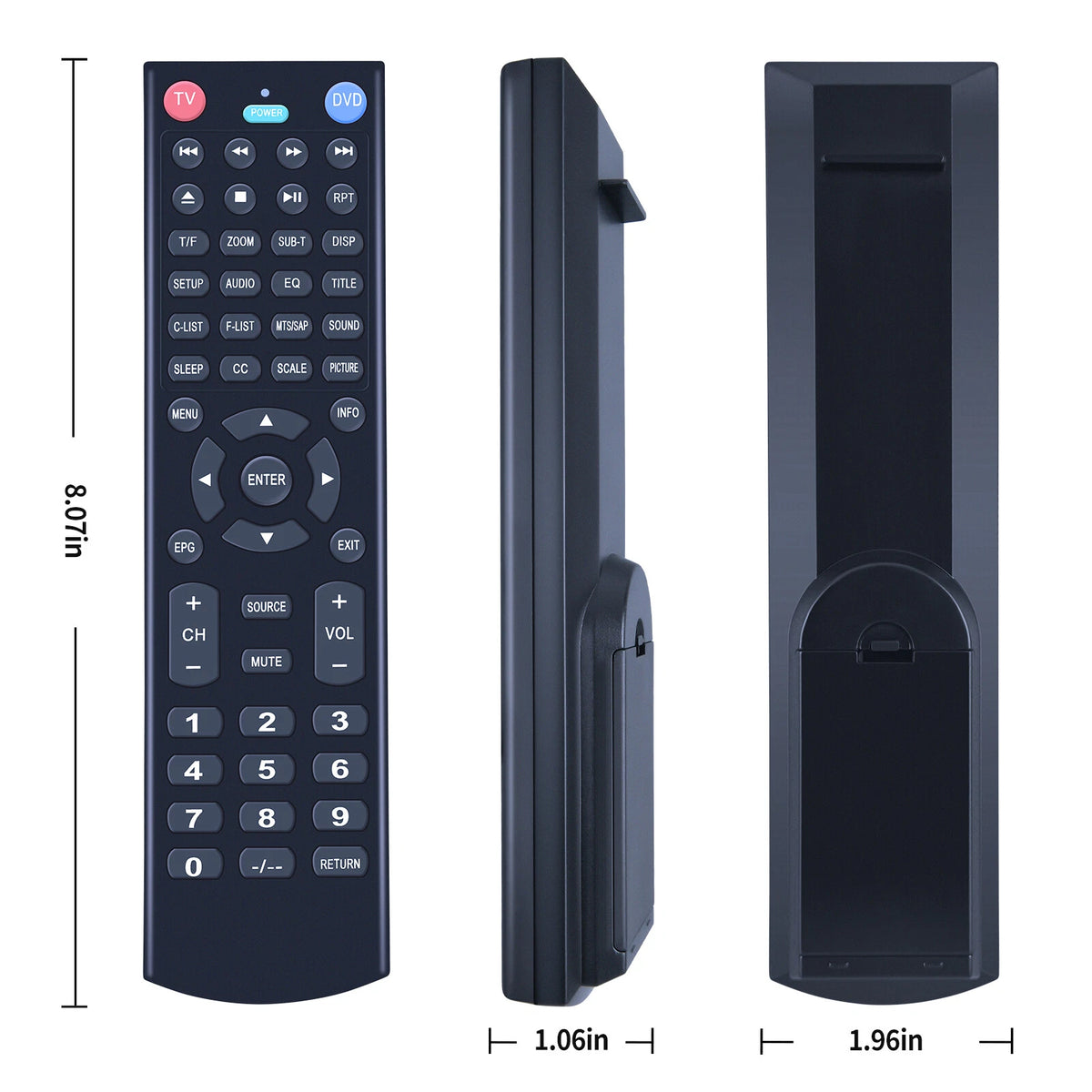 For JENSEN JE2814 JE3914 JE4614 JE5015 JE1914DVDC AudioVox TV Remote Control