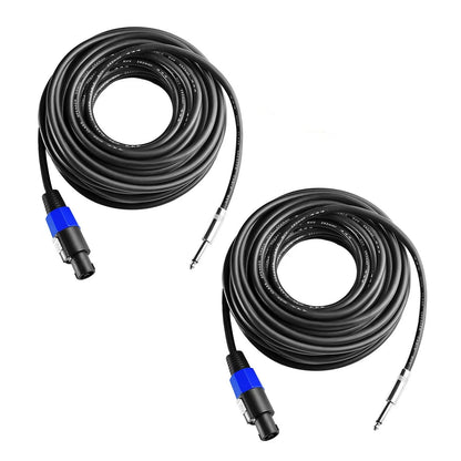 Yoico 2Pcs 50 Feet Professional Speakon to 1/4 50Feet-2Pack, 50Feet-2Pack