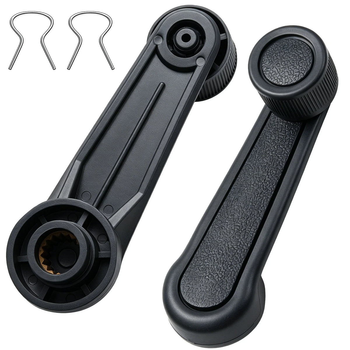 2PCS ABS Gray Interior Window Crank Handle Fits for Toyota Starlet 1981-1984