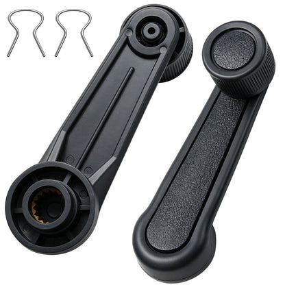 2PCS ABS Gray Interior Window Crank Handle Fits for Toyota Starlet 1981-1984