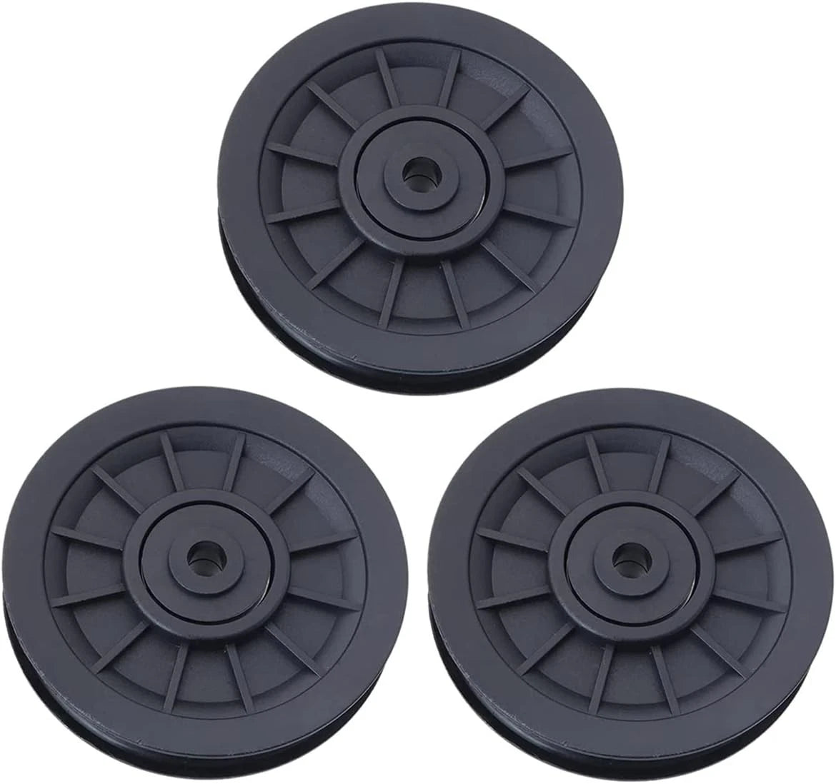 Pulley Wheel for Gym Equipment，90mm/3.5" Nylon Bearing Pulley， 3PCS