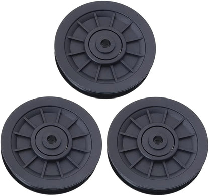 Pulley Wheel for Gym Equipment，90mm/3.5" Nylon Bearing Pulley， 3PCS