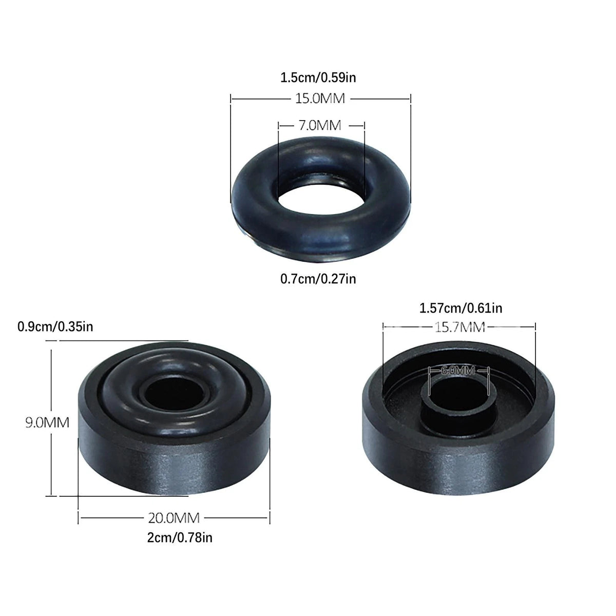 4pcs 20x8mm Black Isolation Feet Stand For CD Turntable Radio AMP Amplifier D