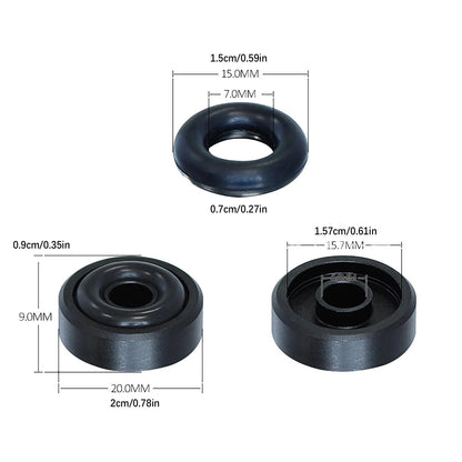4pcs 20x8mm Black Isolation Feet Stand For CD Turntable Radio AMP Amplifier D