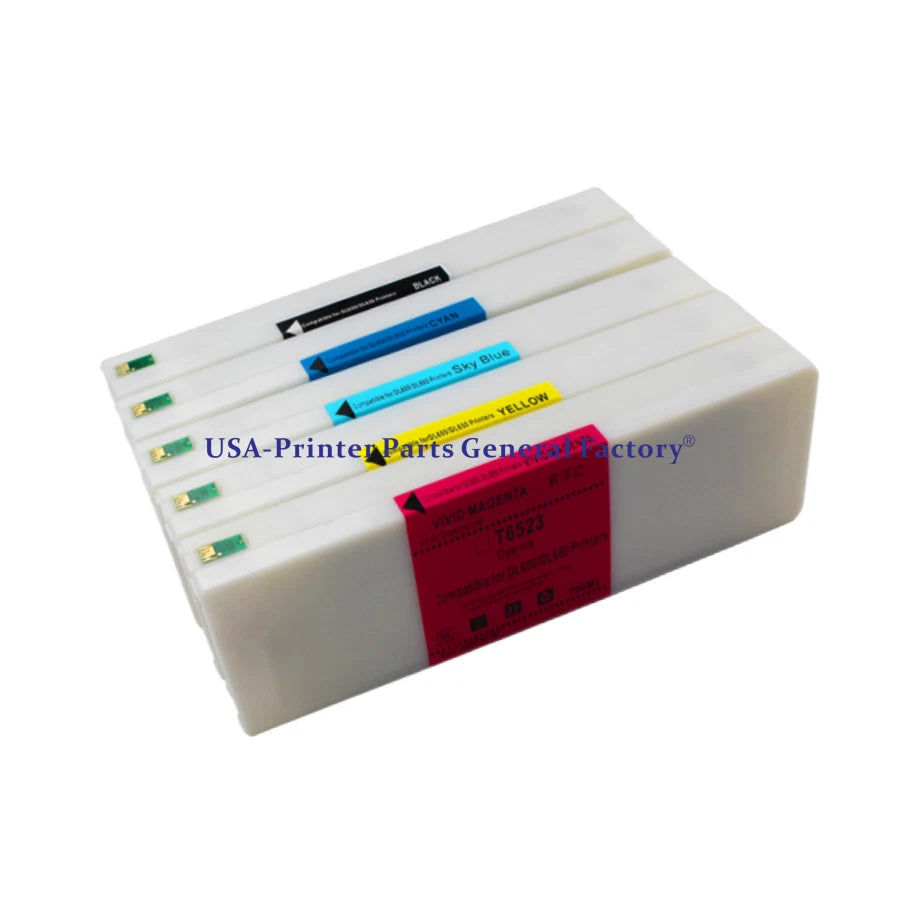 5PC 700ML/PC ink cartridge Fits For Fujifilm DL600 with UV dye ink 5colors/set