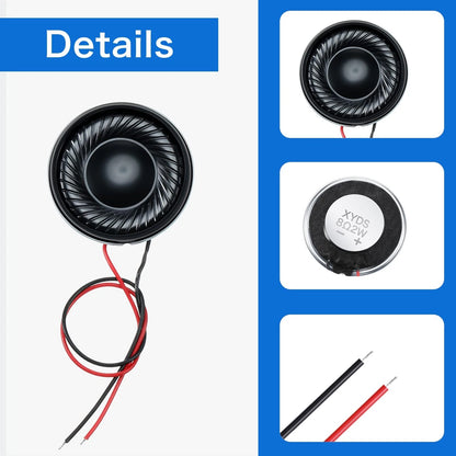 Weewooday 6 Pcs 2W 8 Ohm Small Speakers Metal Shell Round Internal [PICTURE]