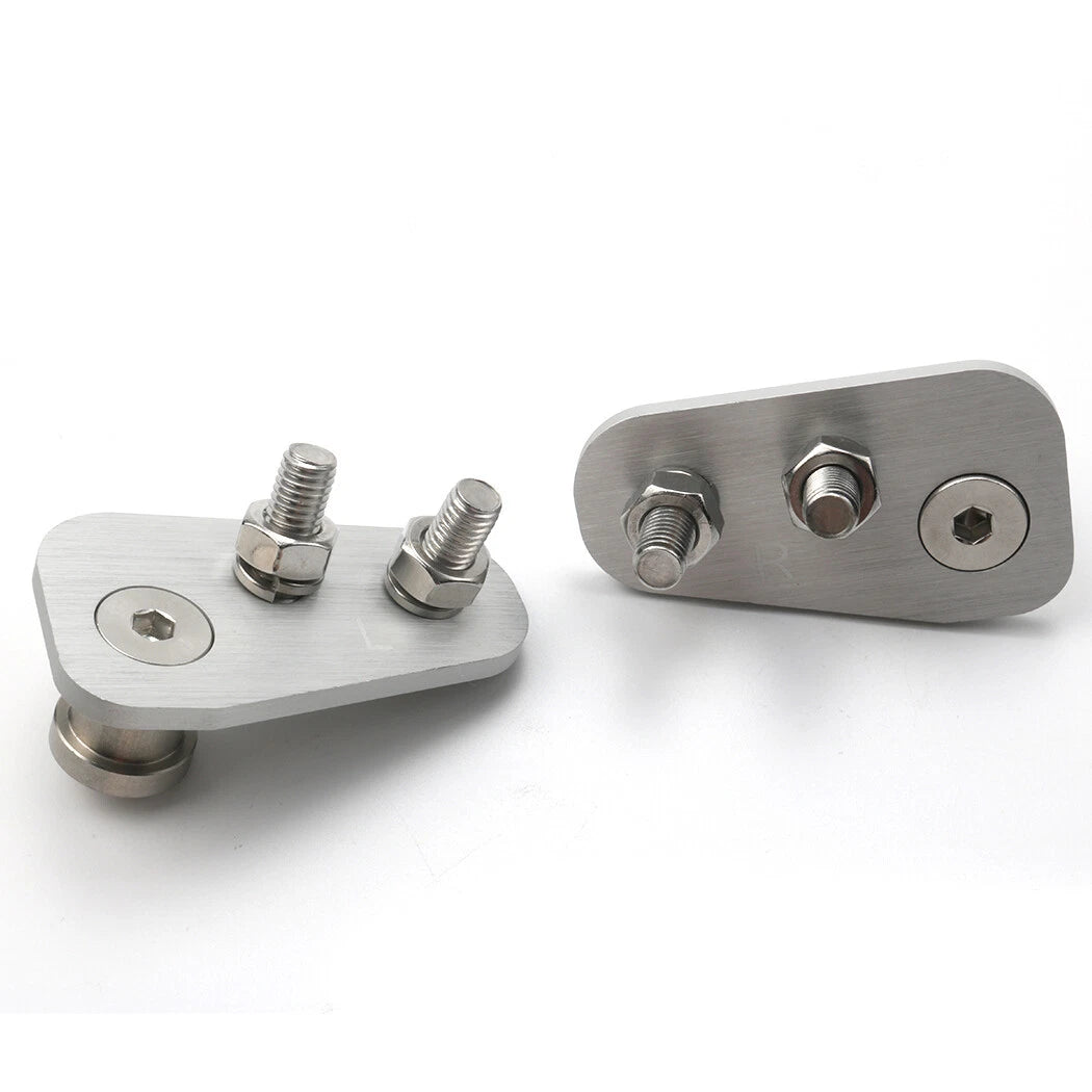 Pair Aluminium Door Striker Door Pin Adapter for Jeep CJ7 76-80 Late Model Door