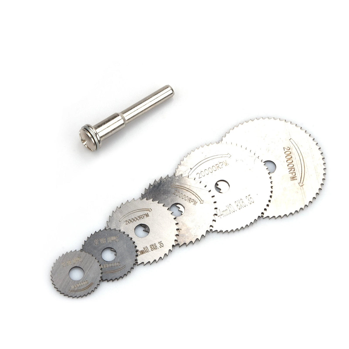 6Pcs Circular Saw Disc Set Dremel Mini Drill Rotary Tool Wood Cutting Blade Set.