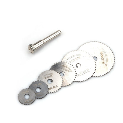 6Pcs Circular Saw Disc Set Dremel Mini Drill Rotary Tool Wood Cutting Blade Set.