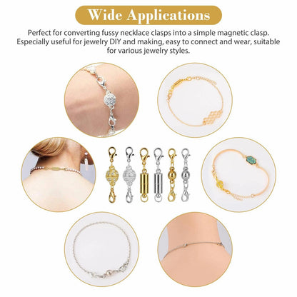 24PCS 3 Different Styles Magnetic Clasps Lobster Clasp For Jewelry DIY Making