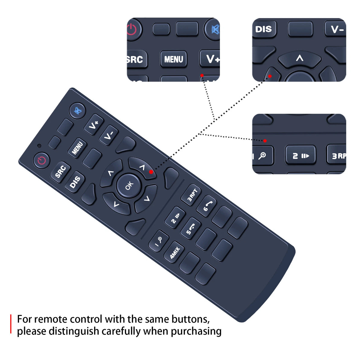 Remote Control For Blaupunkt Bremen SQR 46 DAB, Frankfurt RCM 82 DAB