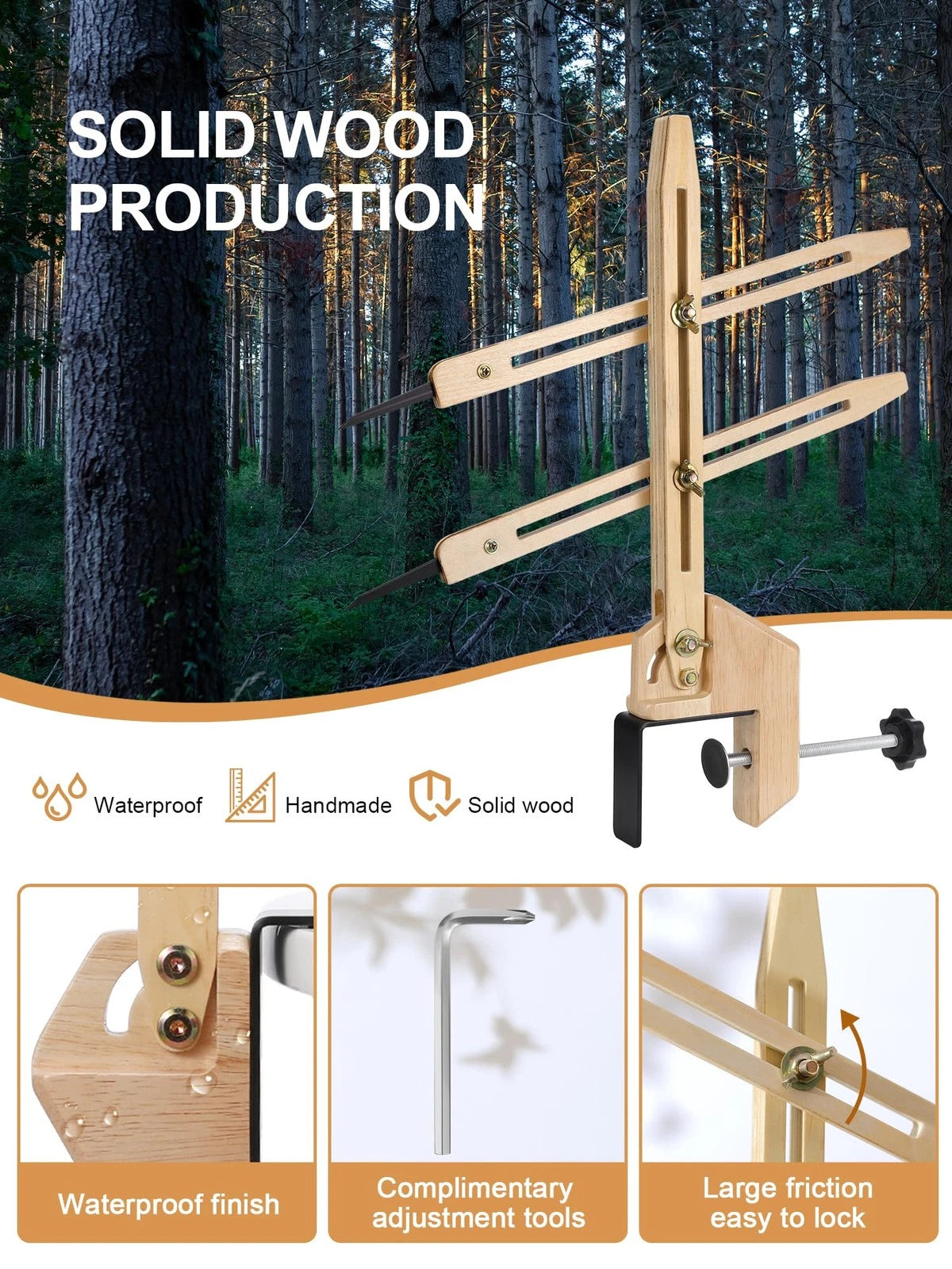 BKALEME Pottery Throwing Gauge, 2 Ways to Install, Compact Clip-on Wood
