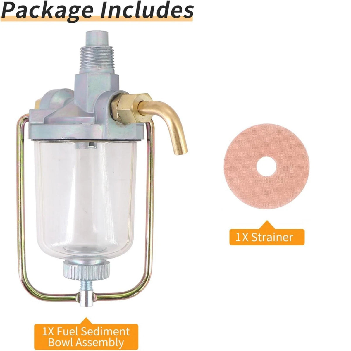 Fuel Strainer Sediment Bowl   For IH 3400A 3500A 3600A Industrial Models