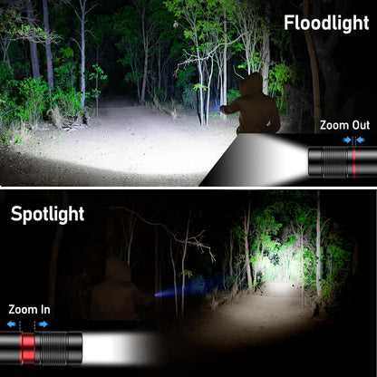 Blukar Flashlight Rechargeable, High Lumens Flashlight, Super 1 Pack, Black