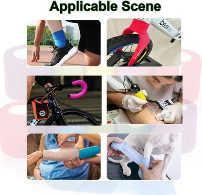 15 Pack Self Adhesive Bandage Wrap 2 Inch x 5 Yards Self-Adherent 2IN, Mix-15