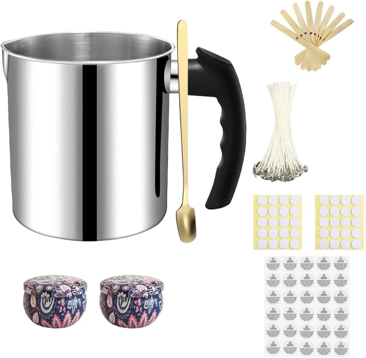 Candle Making Pouring Pot, 1300ml Wax Pot Multicolor