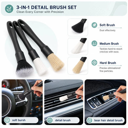 Yungeln 11 PCS Car Wheel Brush kit,Wheel Cleaner Set with and...