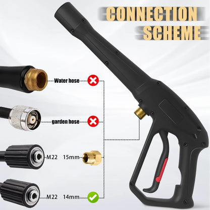 Pressure Washer Spray Gun, for Ryobi with Jet Wand Black