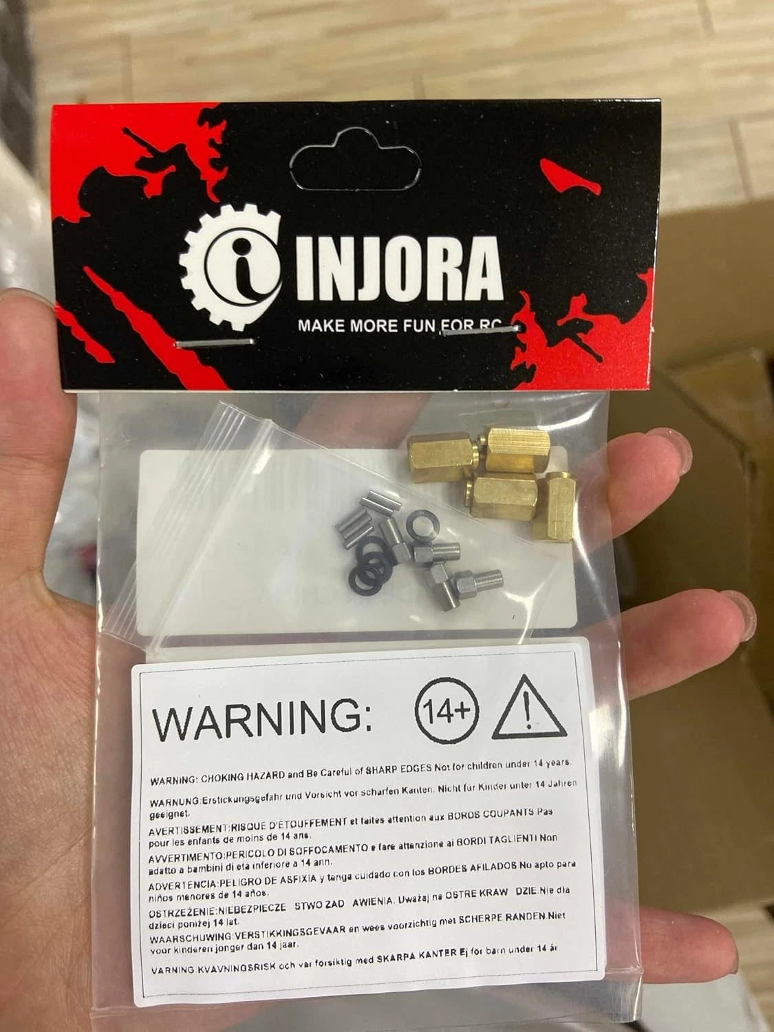 INJORA 12g/Set Brass Wheel Hex Hub 10mm Extenders Adaptor for TRX4M Redcat...