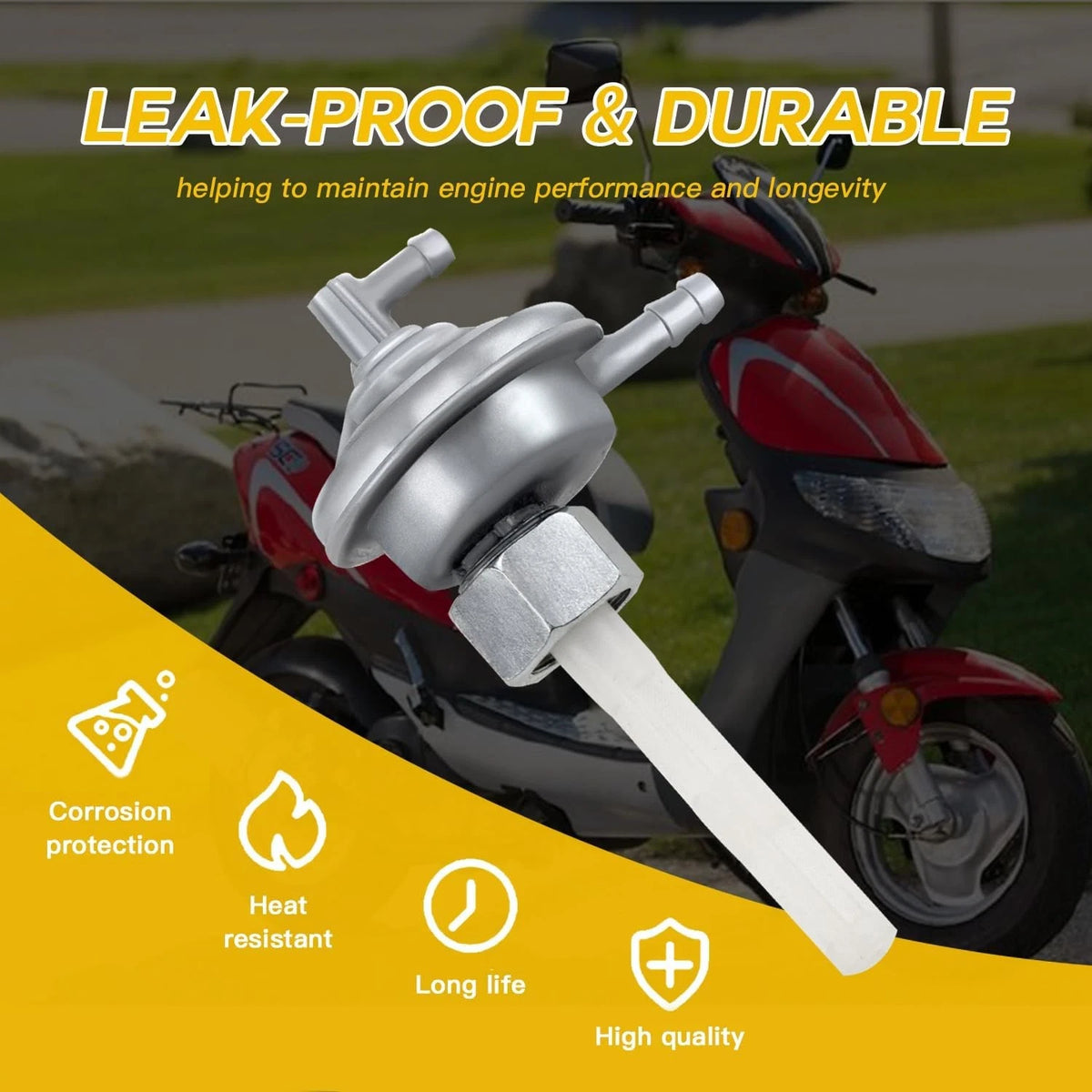 HIAORS Gas Fuel Switch Pump Valve Petcock for GY6 50cc 139QMB Twister 150cc...