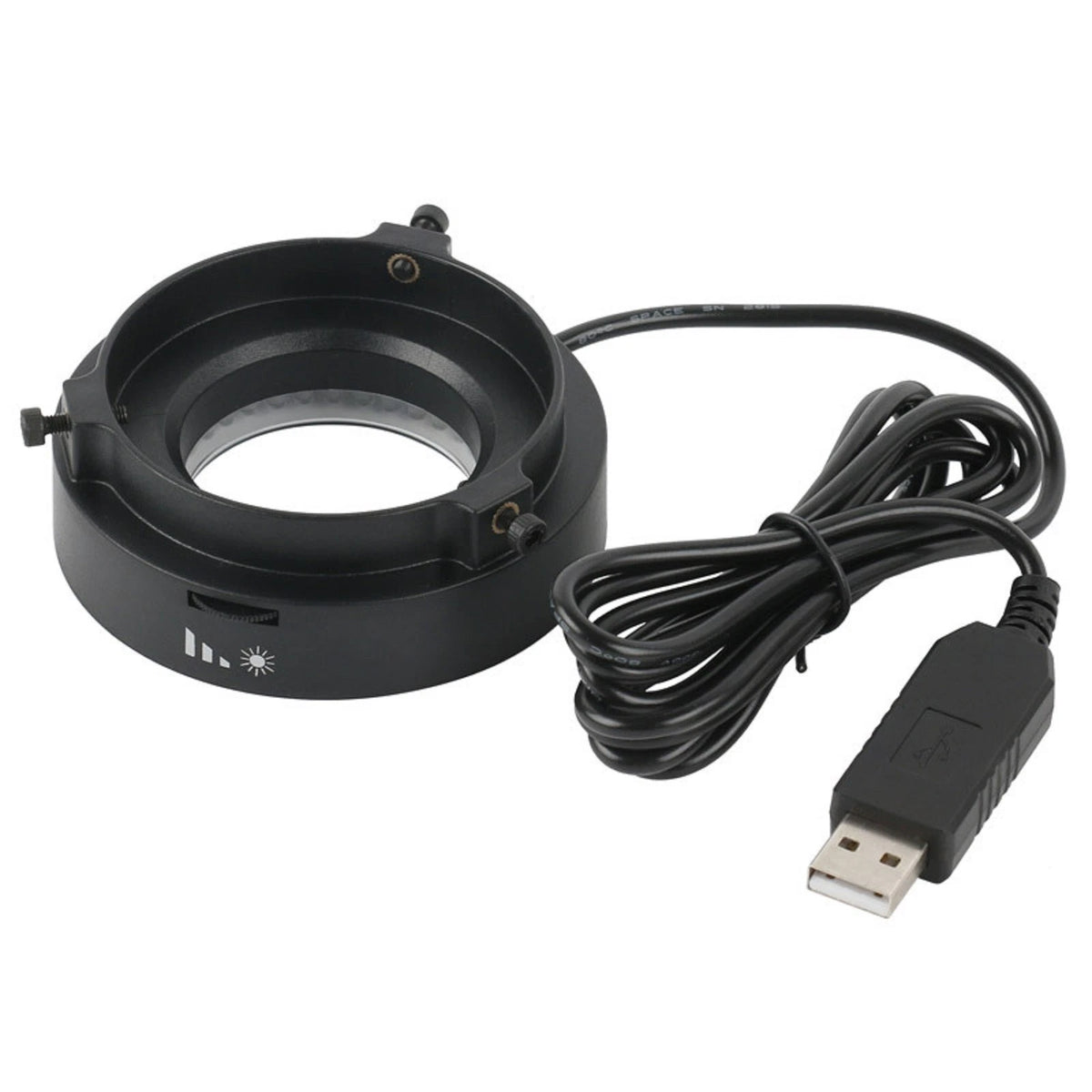 USB 72 LED Ring Light Microscope Adjustable bright Illuminator Focus Lamp