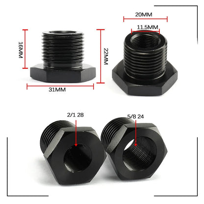3Pcs 1/2-28 to 3/4-16, 13/16-16, 3/4 NPT Thread Adapter Oil Filter Hose Reducer