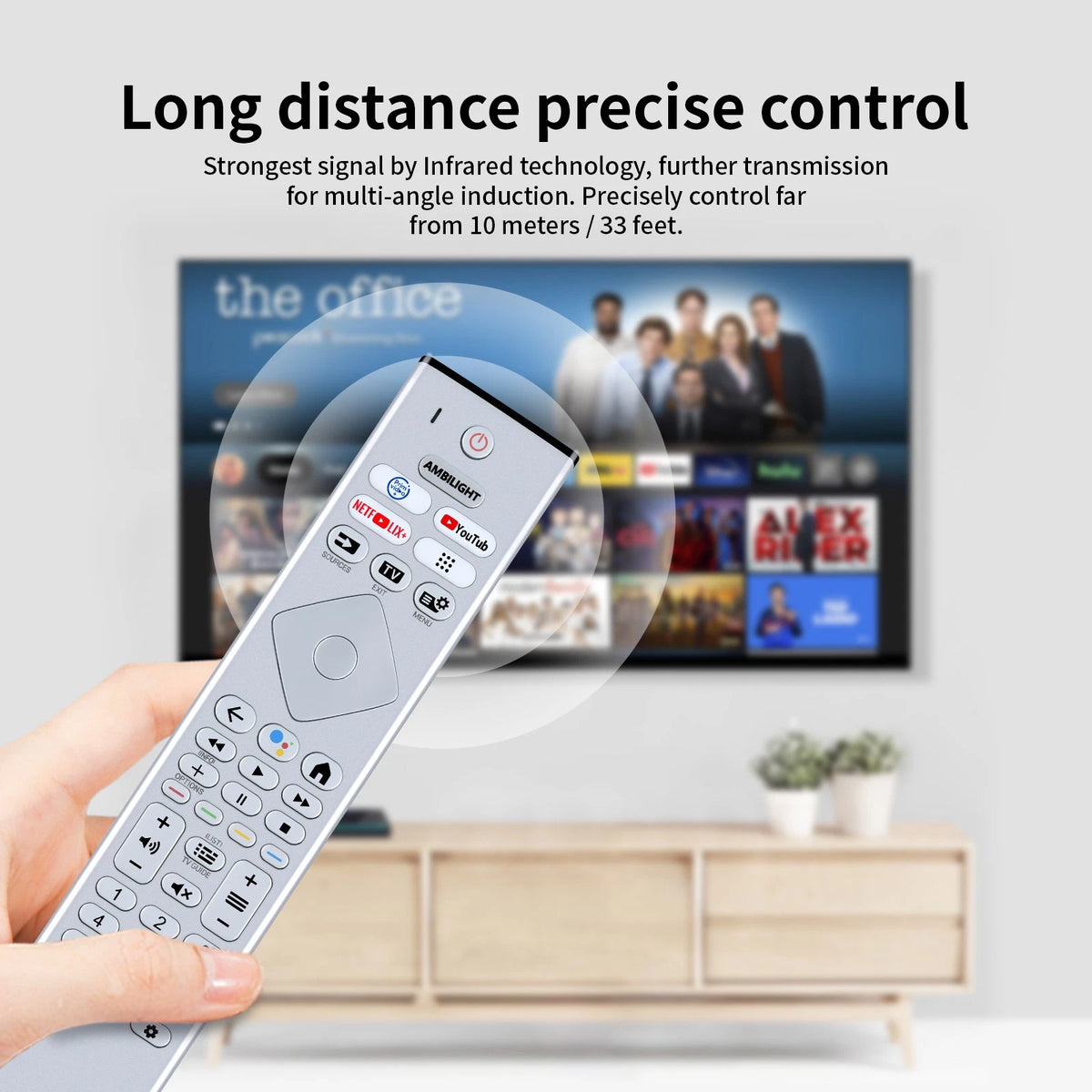 398GM10SEPHN0015SY SRC-4526 Voice Remote Control For Philips TV 43PUS8506/12