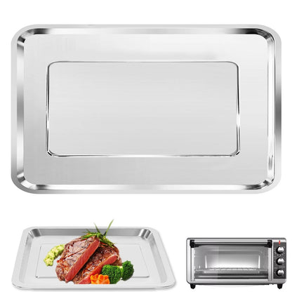 GWBSXM Convection Toaster Oven Replacement Tray Parts 14.6 x 8.8 inch, Silver