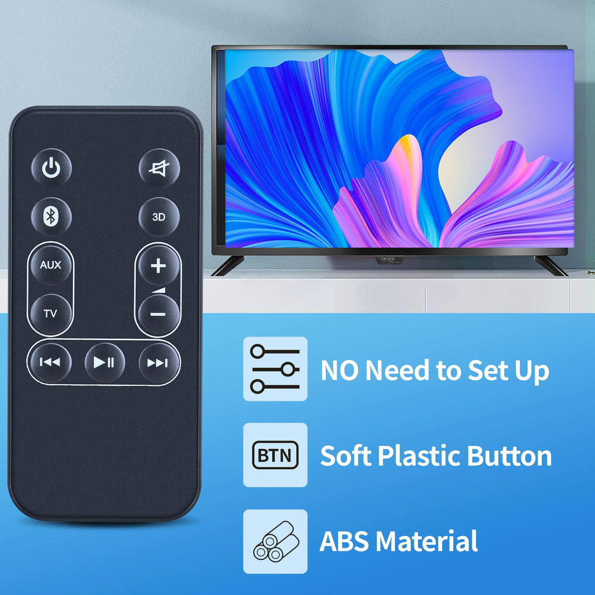 Replace Remote Control For GRUNDIG TV SOUNDBAR GSB-810 GSB810