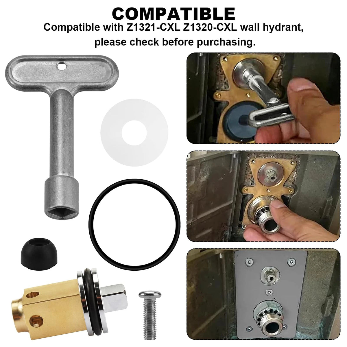Wall Hydrant Repair Kit, Fits for Zurn HYD-RK-Z1321-CXL Z1321-CXL/ Z1320-CXL
