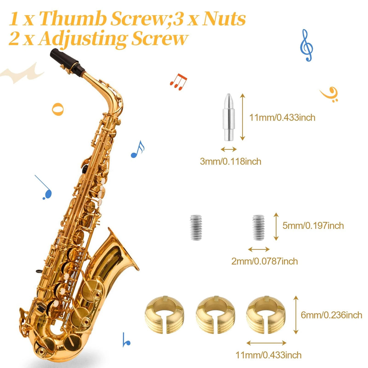 Alto Saxophone Repair Kit,92 Pcs Tool-1