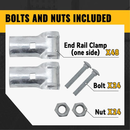 VIVIDA End Rail Clamps 1-3/8", Chain Link Fence 1-3/8 x (24 PCS)