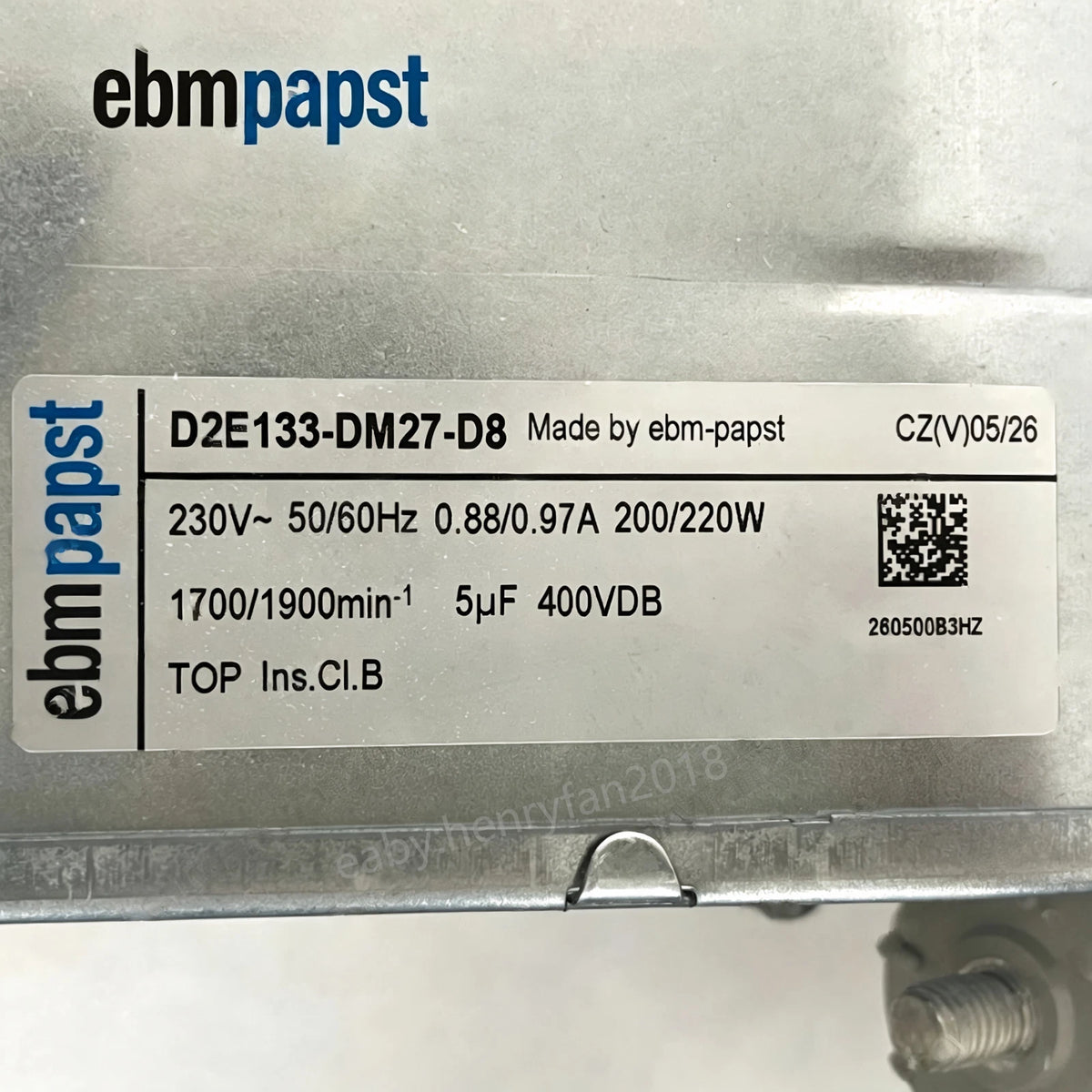 D2E133-DM27-D8 for ebmpapst AC 230V 0.88A Double Inlet Centrifugal Cooling Fan