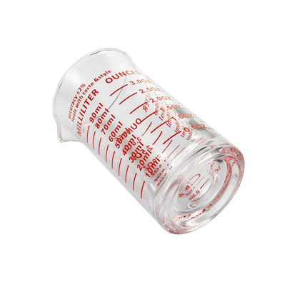 Ackers 3oz/90ml Glass Measuring Cup – Shot with middle, Red(Single)
