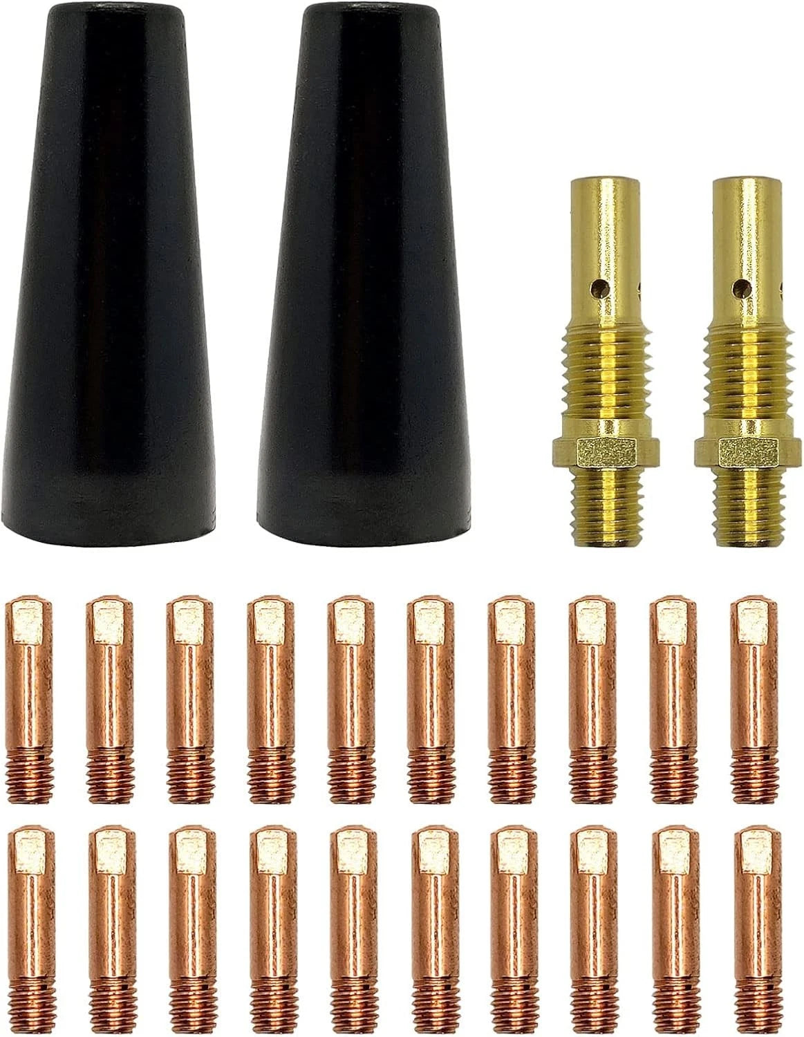 24 PCS Flux Core Gasless Nozzle Tips Kit, Compatible with Lincoln Magnum...