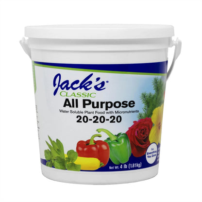 Jack's Classic 20-20-20 All Purpose Water-Soluble Fertilizer with 4lbs