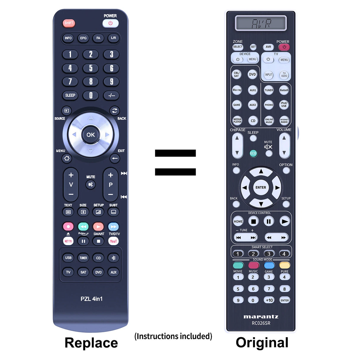 RC026SR Replacement Remote Control For MARANTZ AV Receiver SR7010 SR7009