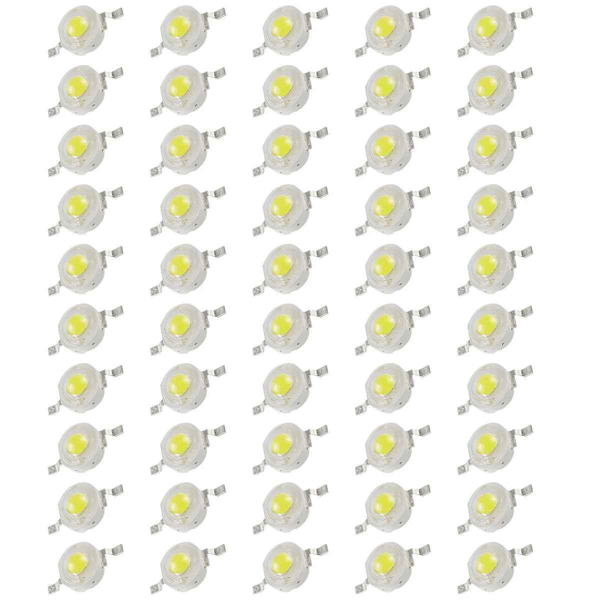 50Pcs 180 Degree 1W High Power LED SMD Different Colors Chip Lamp Beads COB